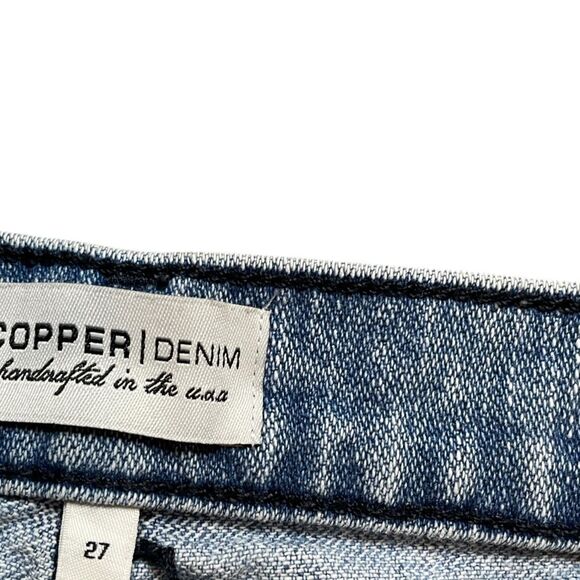 COPPER DENIM Miner Orphan Girl Jeans Distressed Size 27 - Picture 9 of 11
